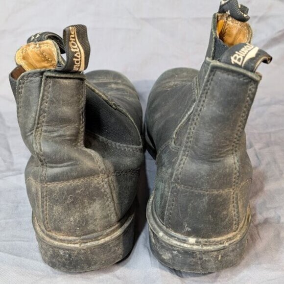 Blundstone Black Leather Slip On Chelsea Boots Size 6 - Picture 2 of 6